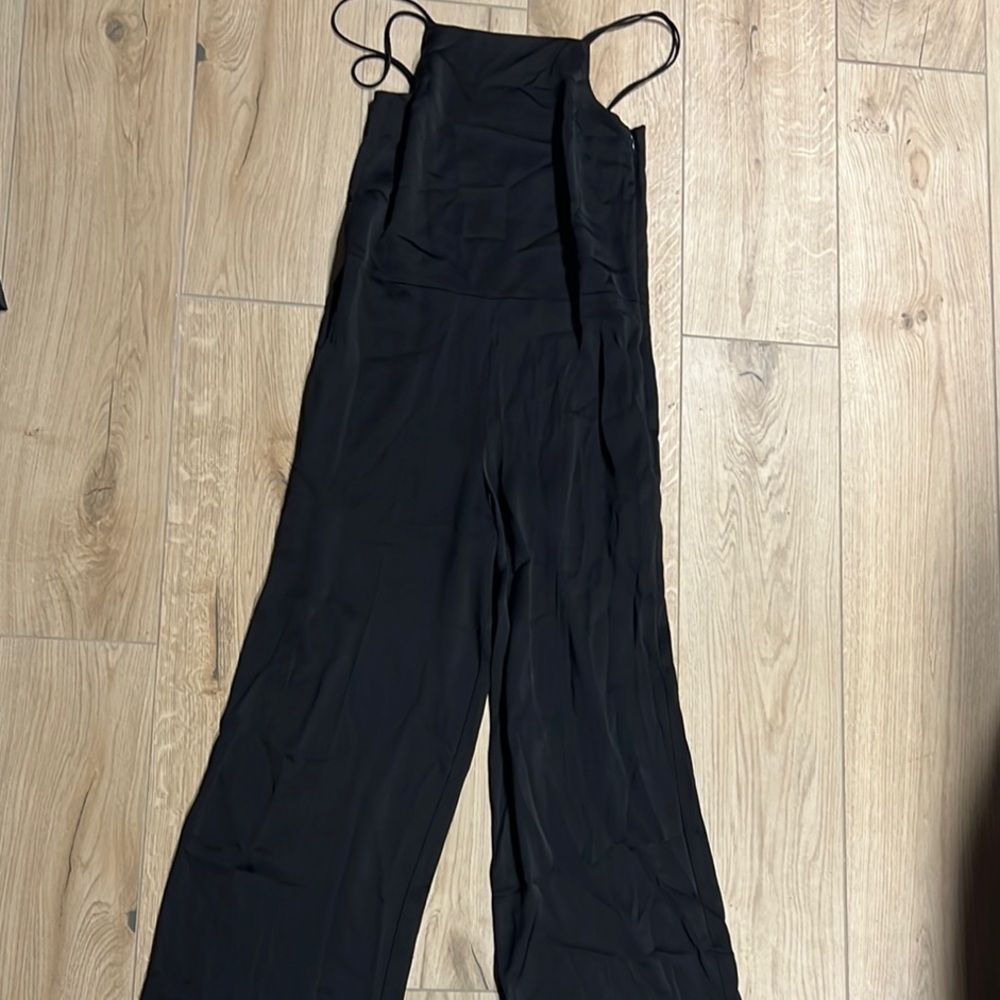 COS Black Wide-Leg Jumpsuit with Flowing Silhouette